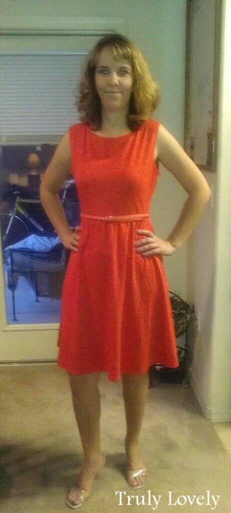 steph in her old navy dress